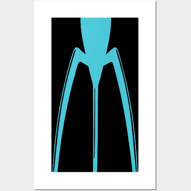 Philippe Starck Juicy Salif in Blue Silhouette - Product Design Wall Art by SLGA Designs